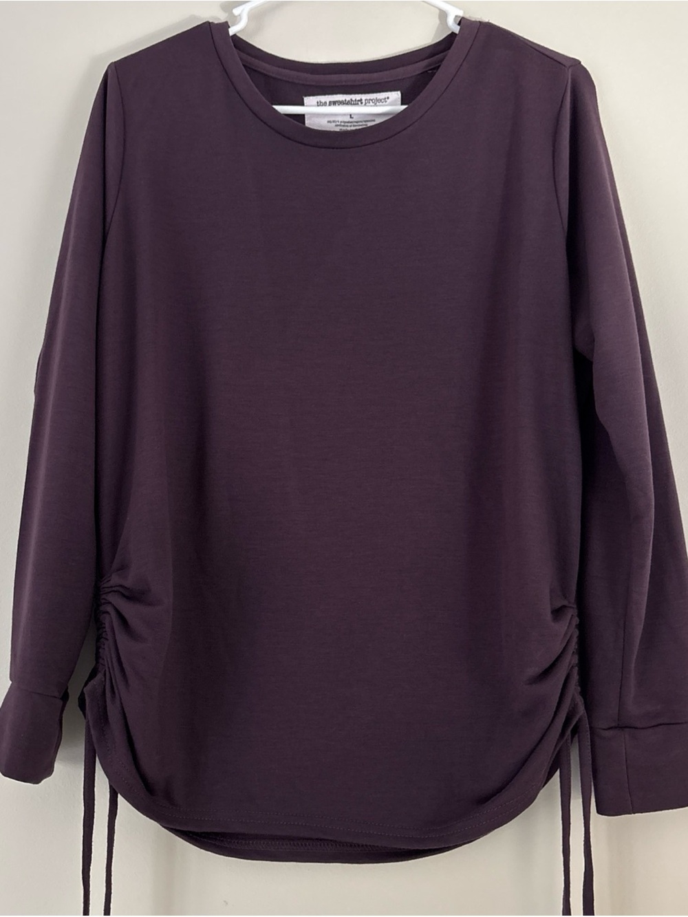 The Ameliah Project Ruched Long-Sleeve Top - Plum
